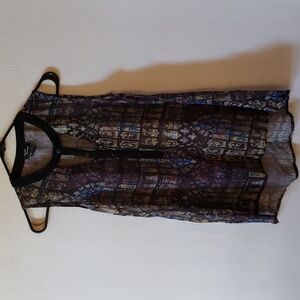 Teenage Runaway | Sheer Stained Glass Sleeveless Tunic | XS | NWOT